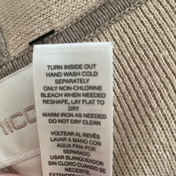 Chico's Tan Long Cardigan Size 1 #390 - Picture 7 of 9